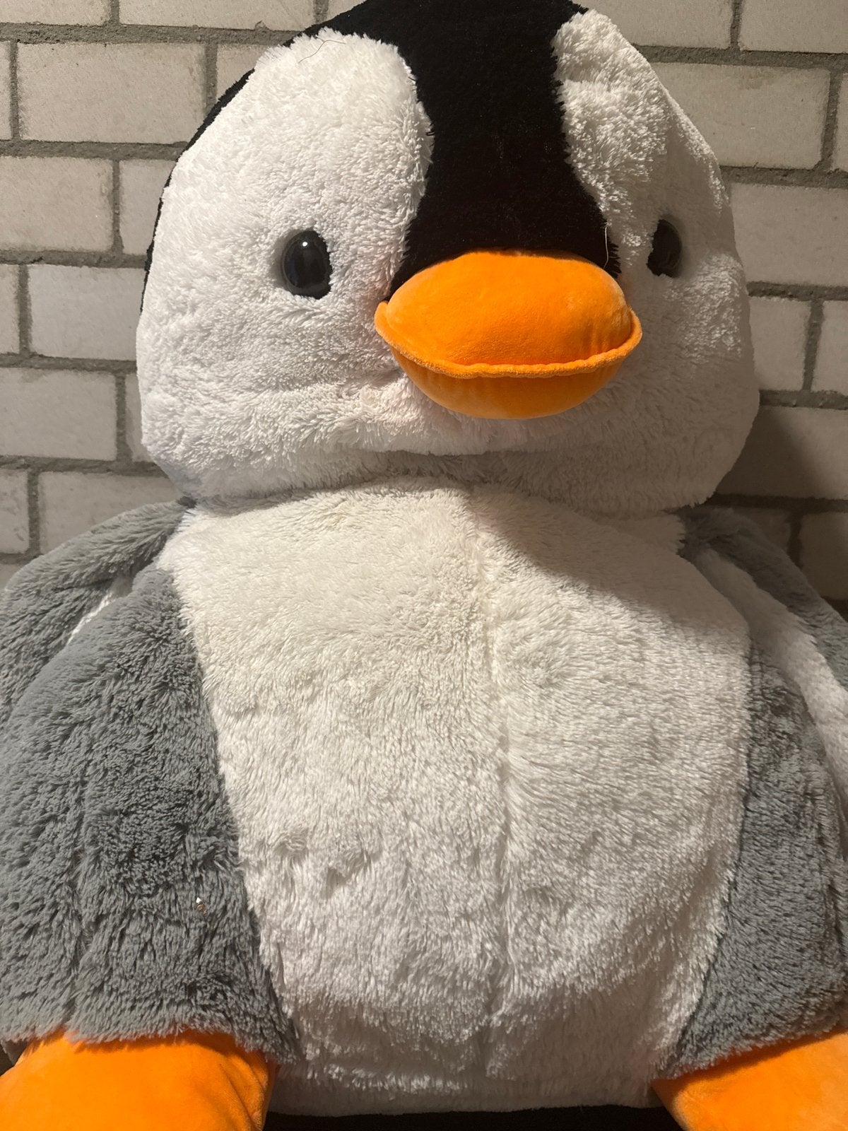 Grote zachte pinguïn knuffel, Kinderen en Baby's, Speelgoed | Knuffels en Pluche, Pinguïn, Overige merken, Overige karakters, Zwart