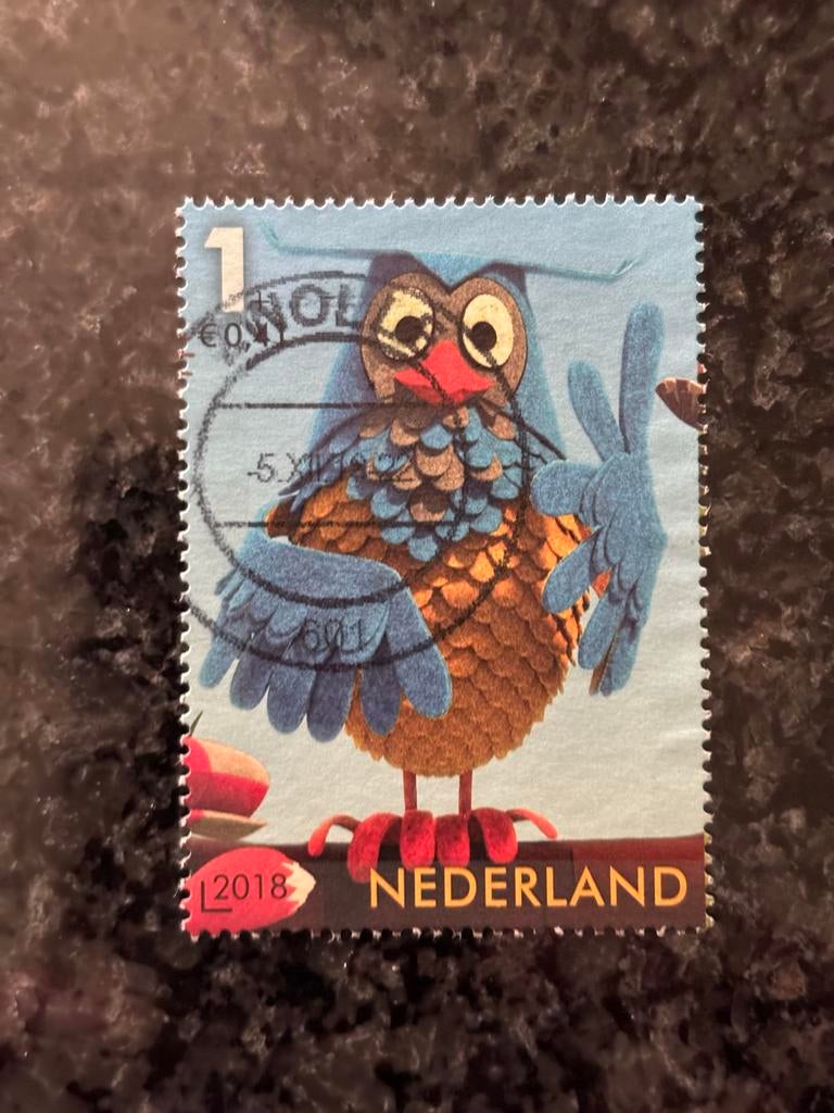 Gestempelde postzegel Nederland - Uil 2018, Postzegels en Munten, Postzegels | Nederland, Verzenden, Na 1940, Gestempeld