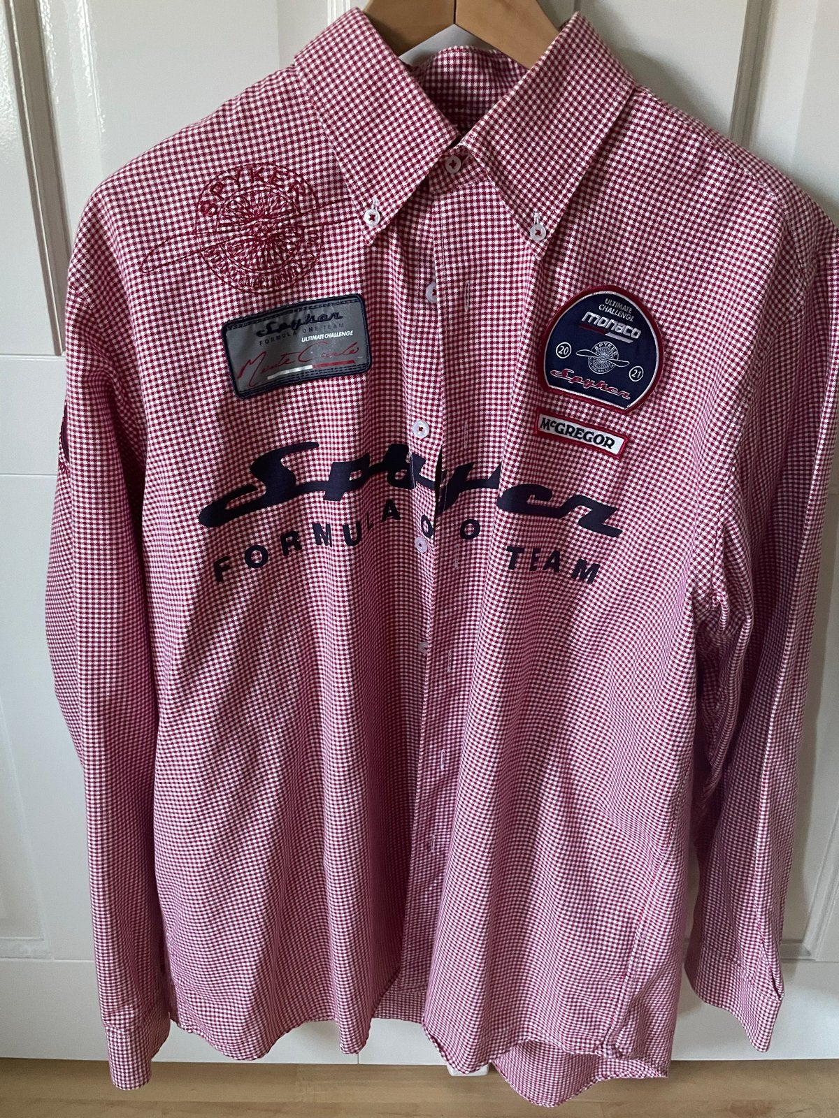 McGregor heren Blouse Maat L, Kleding | Heren, Ophalen of Verzenden, Zo goed als nieuw, Rood, Halswijdte 41/42 (L)