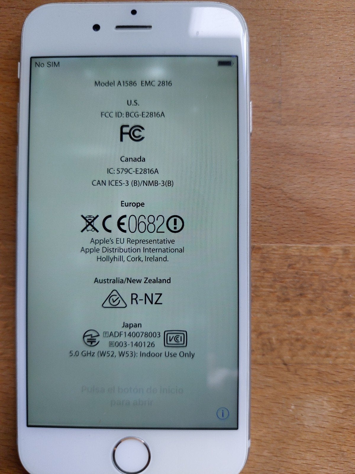 iphone 6 - 128gb - model a1586, Telecommunicatie, Ophalen of Verzenden, Wit, 128 GB, IPhone 6