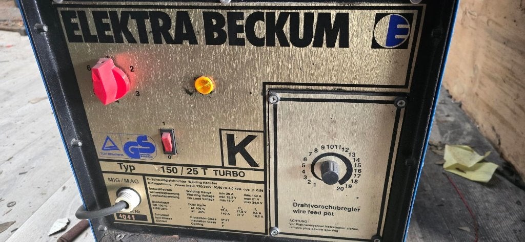 Elektra Beckum MIG/MAG Lasapparaat 150/25 T Turbo, Ophalen, Gebruikt, 150 tot 250 ampère, Co2
