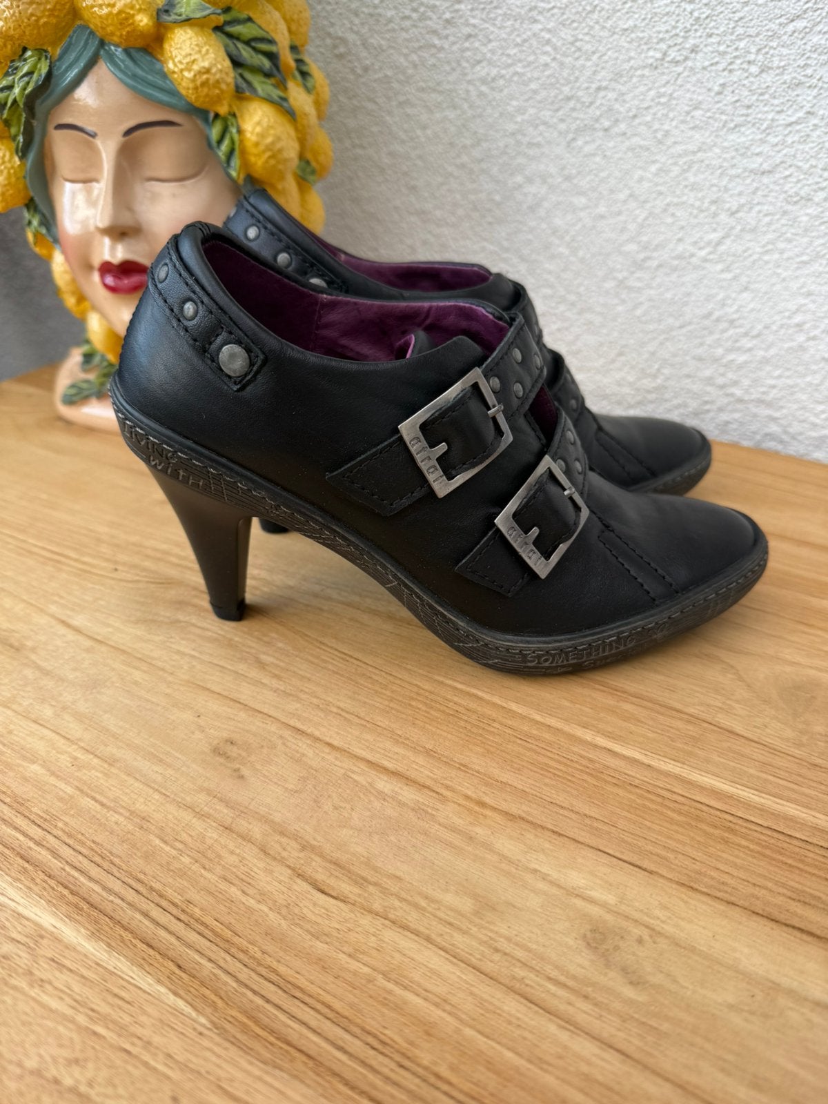 Sacha leren hakjes nieuw, Pumps, Verzenden, Zwart, Nieuw