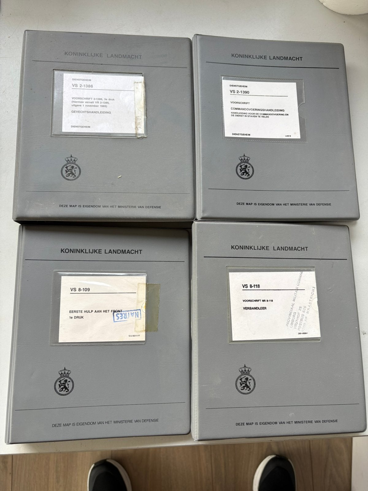 4x Koninklijke Landmacht Voorschriften Dienstgeheim Defensie, Verzenden, Landmacht, Nederland