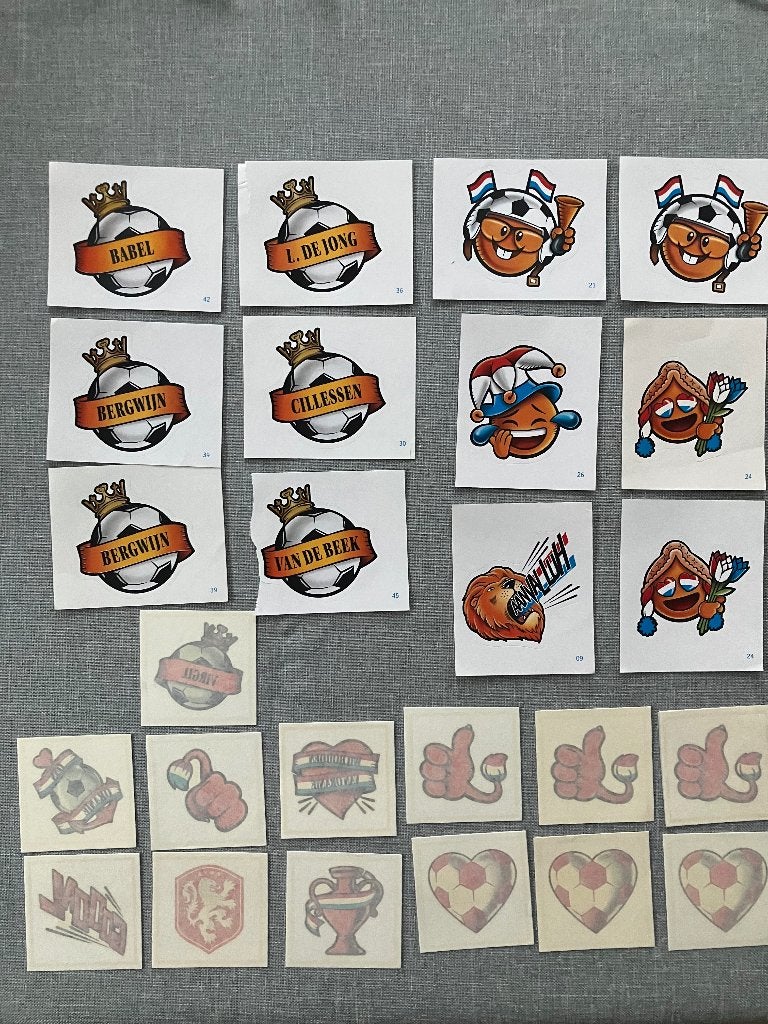 AH Hollandicons 13 Tattoos en 12 Raamstickers, Ophalen of Verzenden, Nieuw, Overige sporten, Poster, Plaatje of Sticker