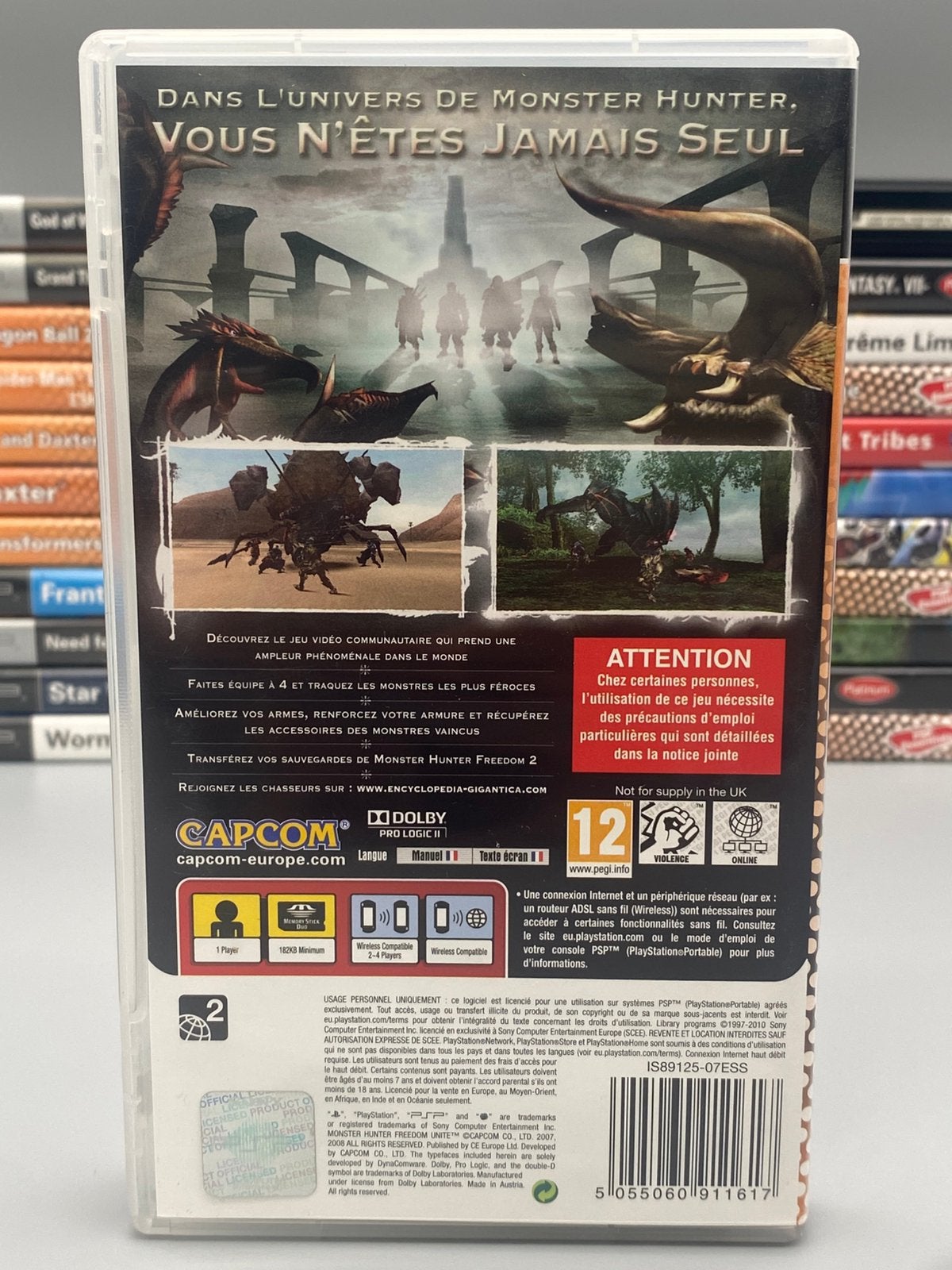 Monster Hunter Freedom Unite - PSP PlayStation Portable CIB, 1 speler, Info@capcom.com, Ophalen of Verzenden, Role Playing Game (Rpg)