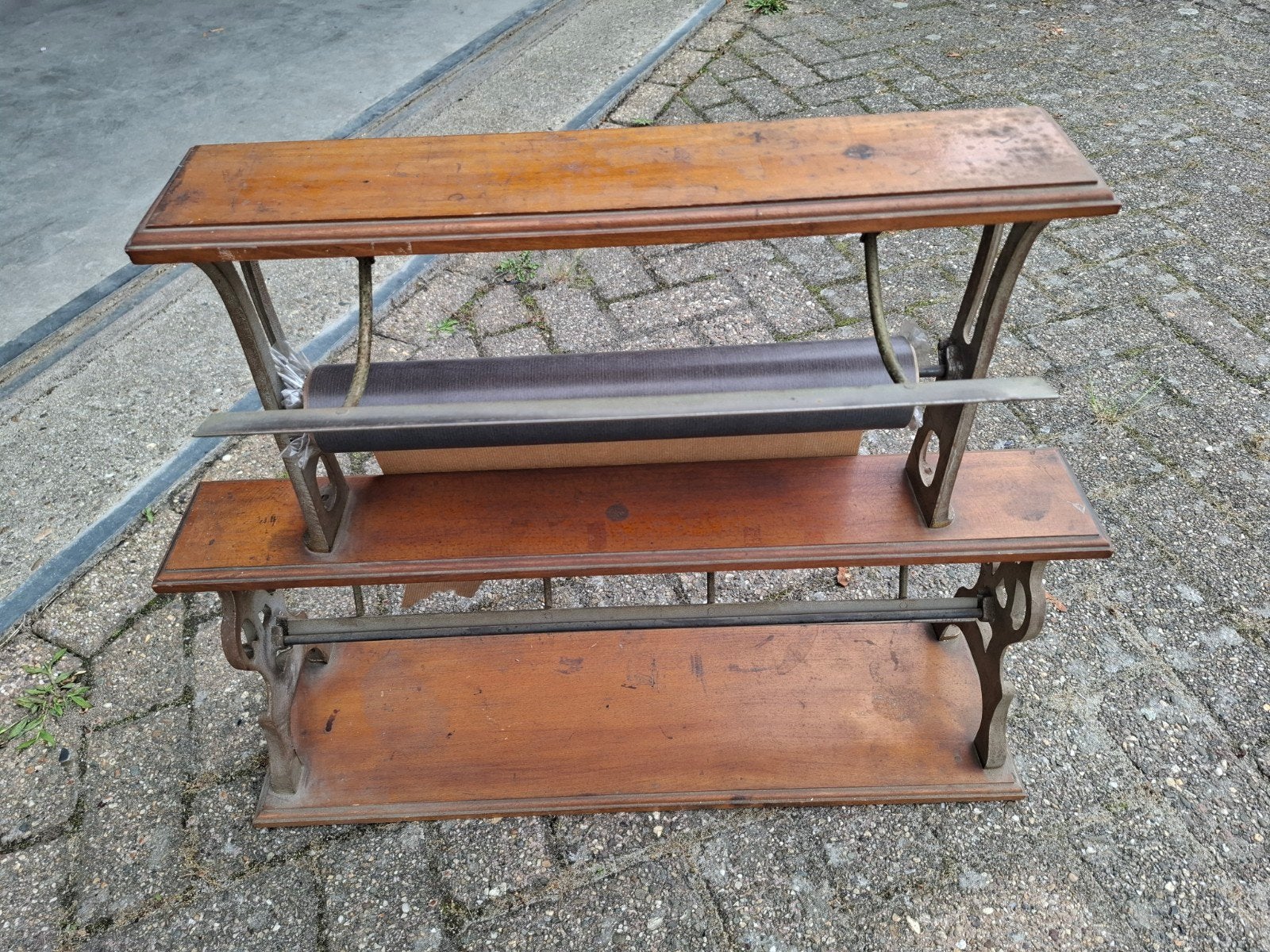 Vintage dubbel papierrolhouder, Ophalen