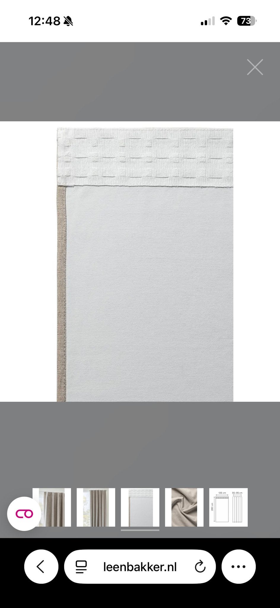 Verduisterende Gordijnen 4 stuks - Beige - 135x280, Ophalen, Verduisterend, Beige, Zo goed als nieuw