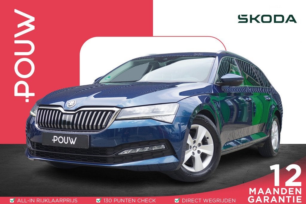 Skoda Superb Combi 1.5 TSI 150pk DSG ACT Business Edition |, 12 maanden, Stof, 4 cilinders, Blauw