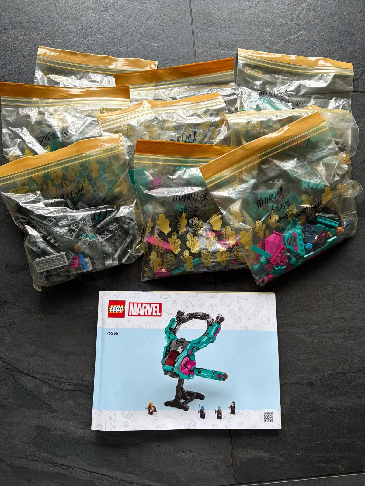 LEGO Marvel 76255 schip guardians, Gebruikt, Marvel, Lego, Ophalen of Verzenden