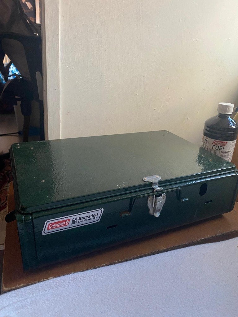 Coleman unleaded 2-burner stove, Ophalen, Gebruikt