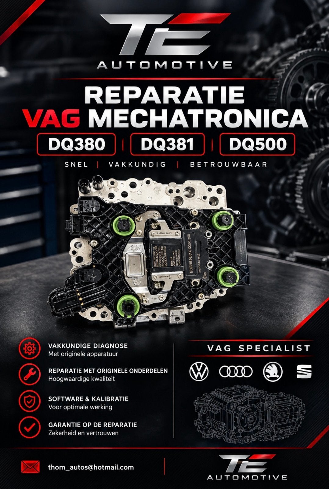 VAG Mechatronica Reparatie DQ380, DQ381, DQ500, Ophalen of Verzenden, Gereviseerd, Volkswagen