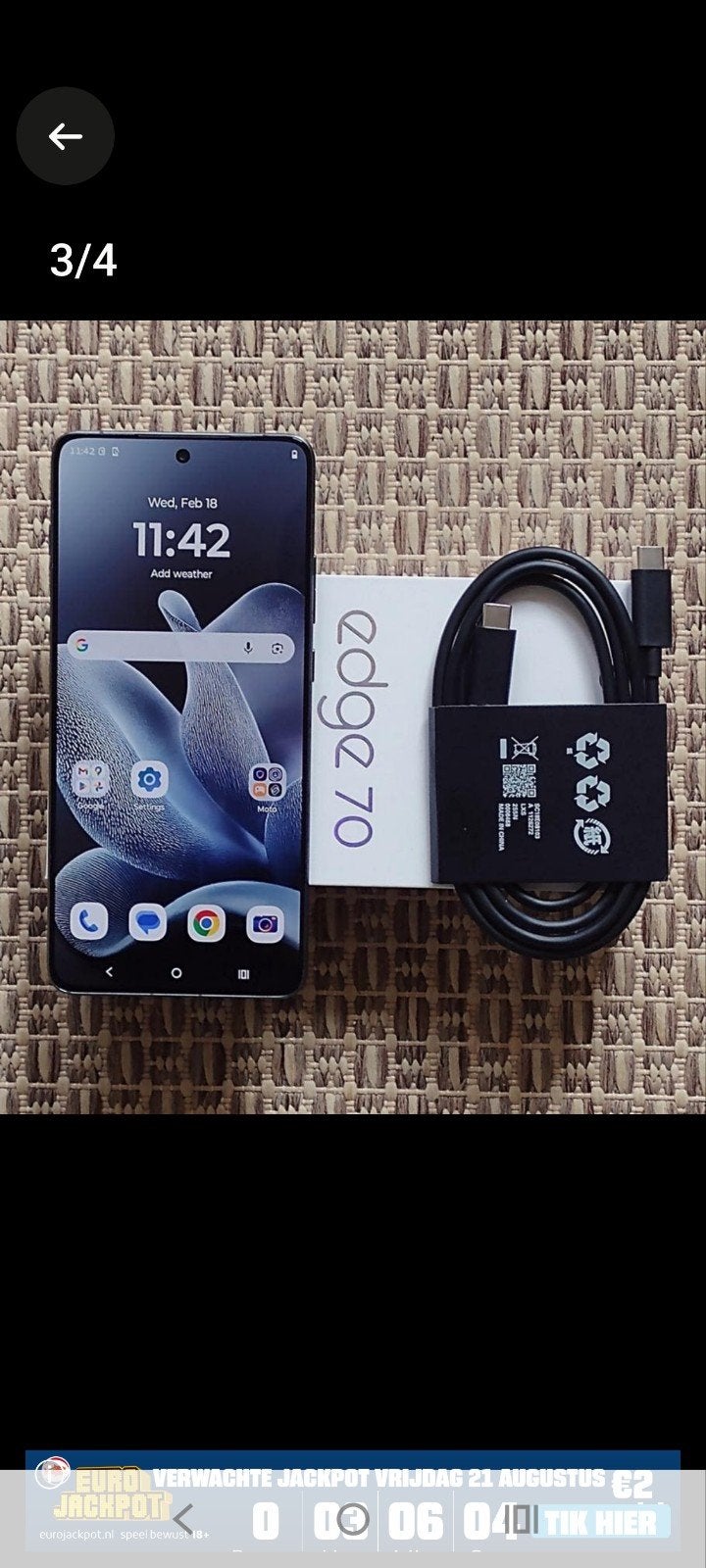 Motorola Edge 70 - Zo goed als nieuw, Overige modellen, Nieuw, Ophalen of Verzenden, Zonder simlock