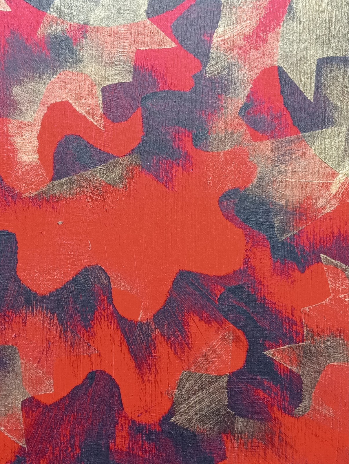 Abstracte Compositie, Antiek en Kunst, Kunst | Schilderijen | Abstract, Ophalen of Verzenden