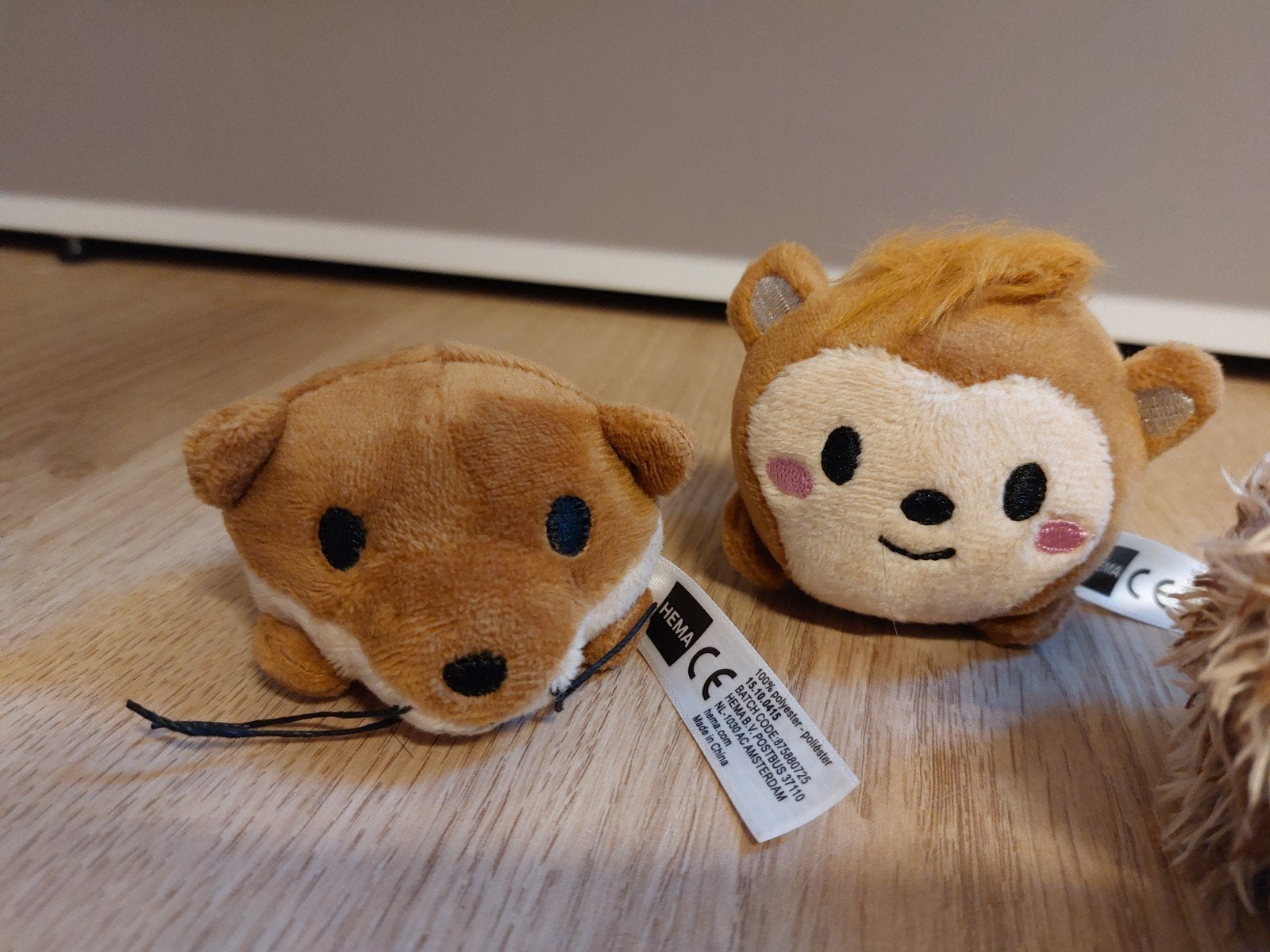3x HEMA knuffeltje vos aap en egel, Ophalen of Verzenden, Overige typen