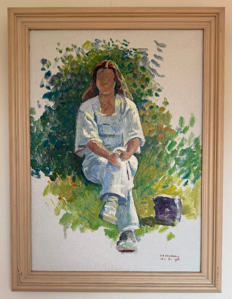 Origineel schilderij Jan Arien Deodatus (1978) Ingelijst, Ophalen, Acrylverf, Doek, Portret of Personen