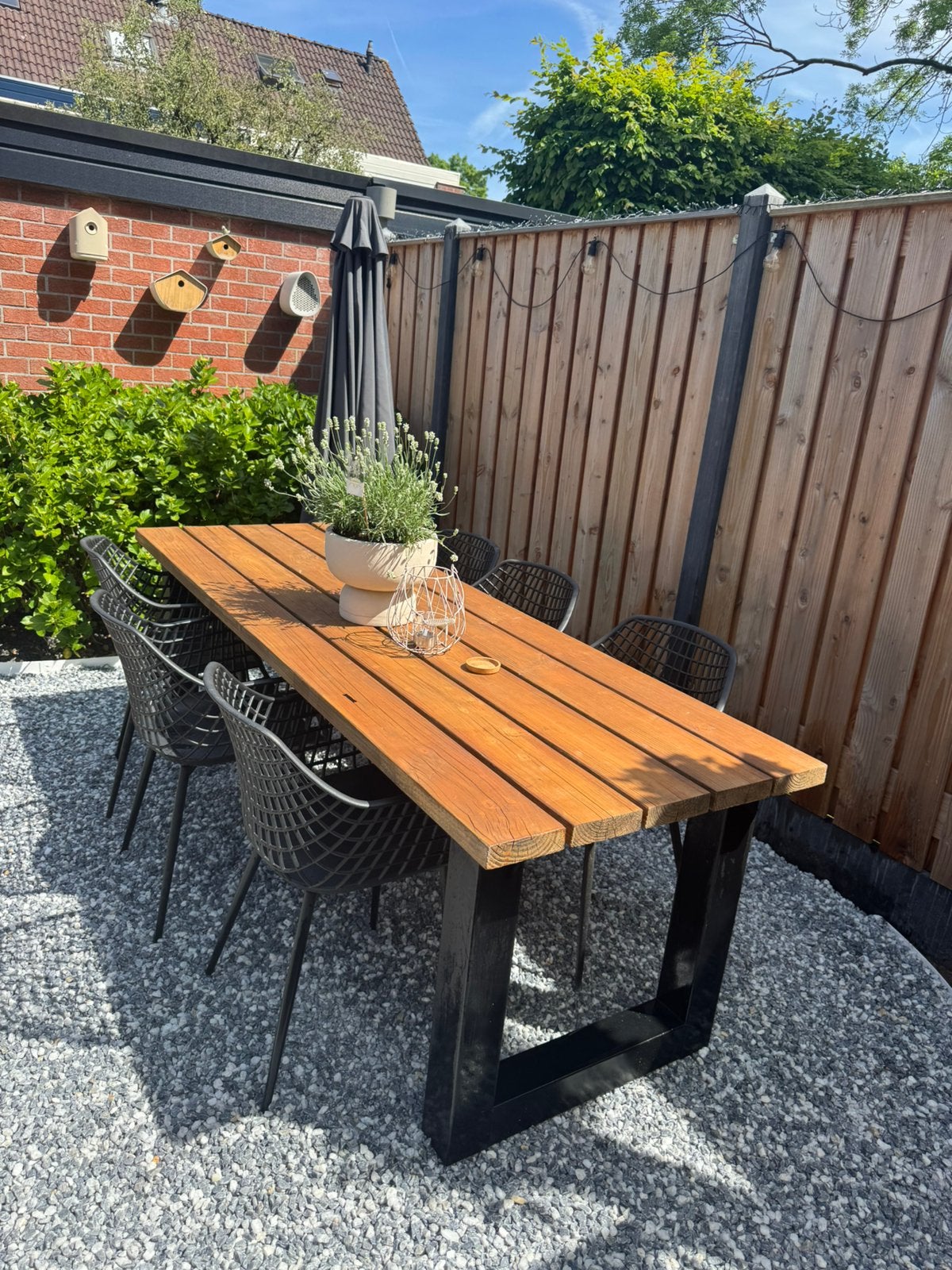 Tuinset met 6 stoelen, Ophalen, Gebruikt