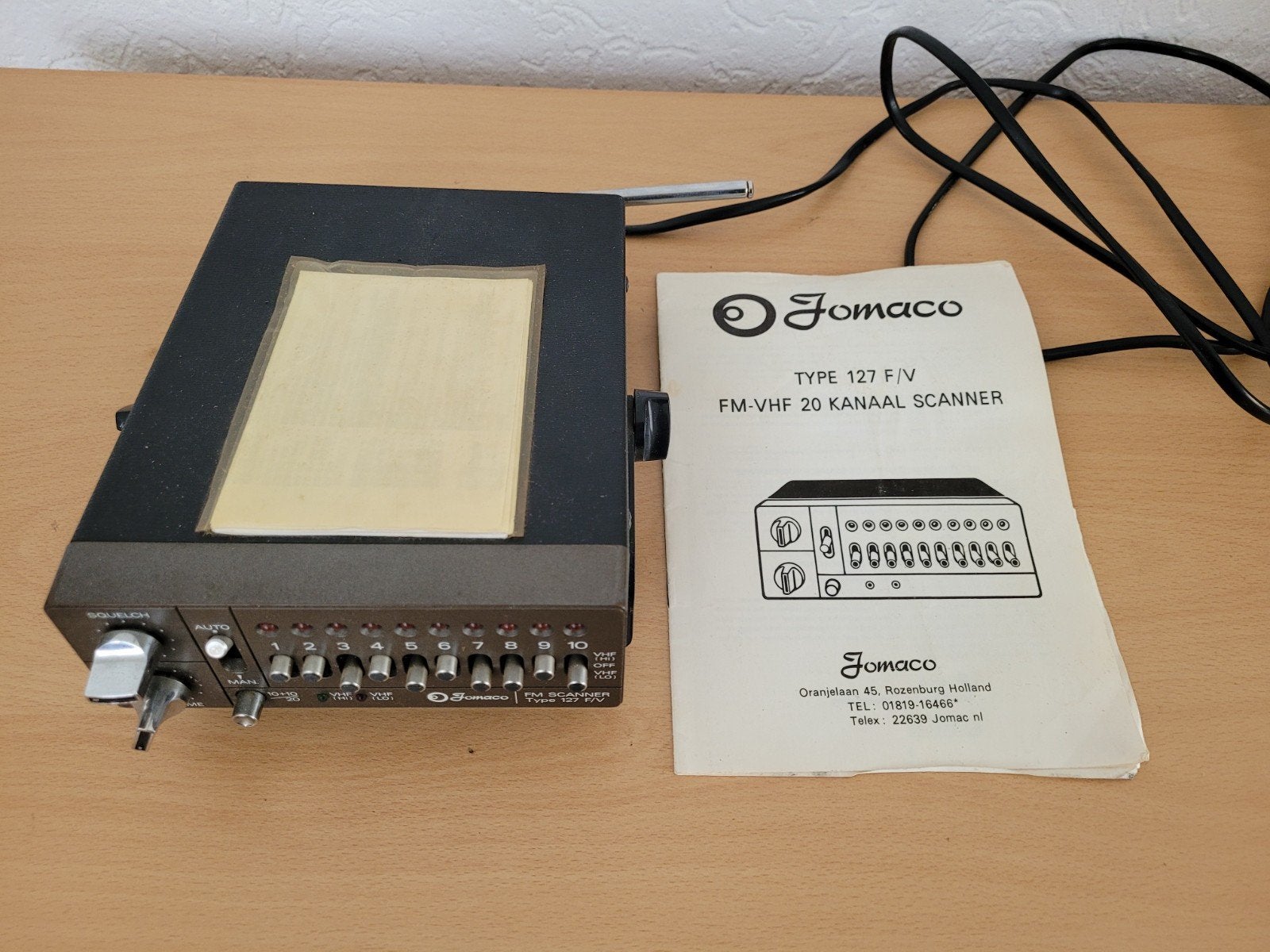 Jomaco FM Scanner Type 127 F/V - Vintage Radio Scanner, Ophalen of Verzenden, Gebruikt, Minder dan 30 kanalen