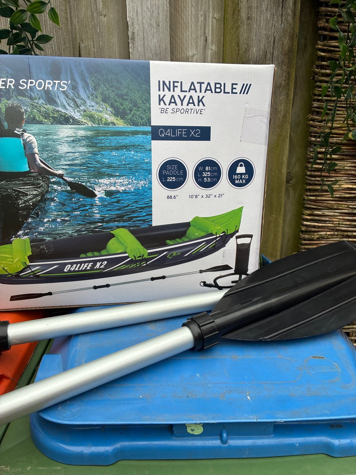Q4LIFE X2 Opblaasbare Kajak - Nieuw in doos, Watersport en Boten, Kajaks, Ophalen, Opblaasbaar, Nieuw, 2-persoons