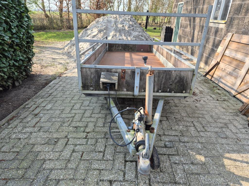 Nette aanhanger met stalen bodem 304 x 126 cm en led lampen, Auto diversen, Aanhangers en Bagagewagens, Ophalen of Verzenden, Gebruikt