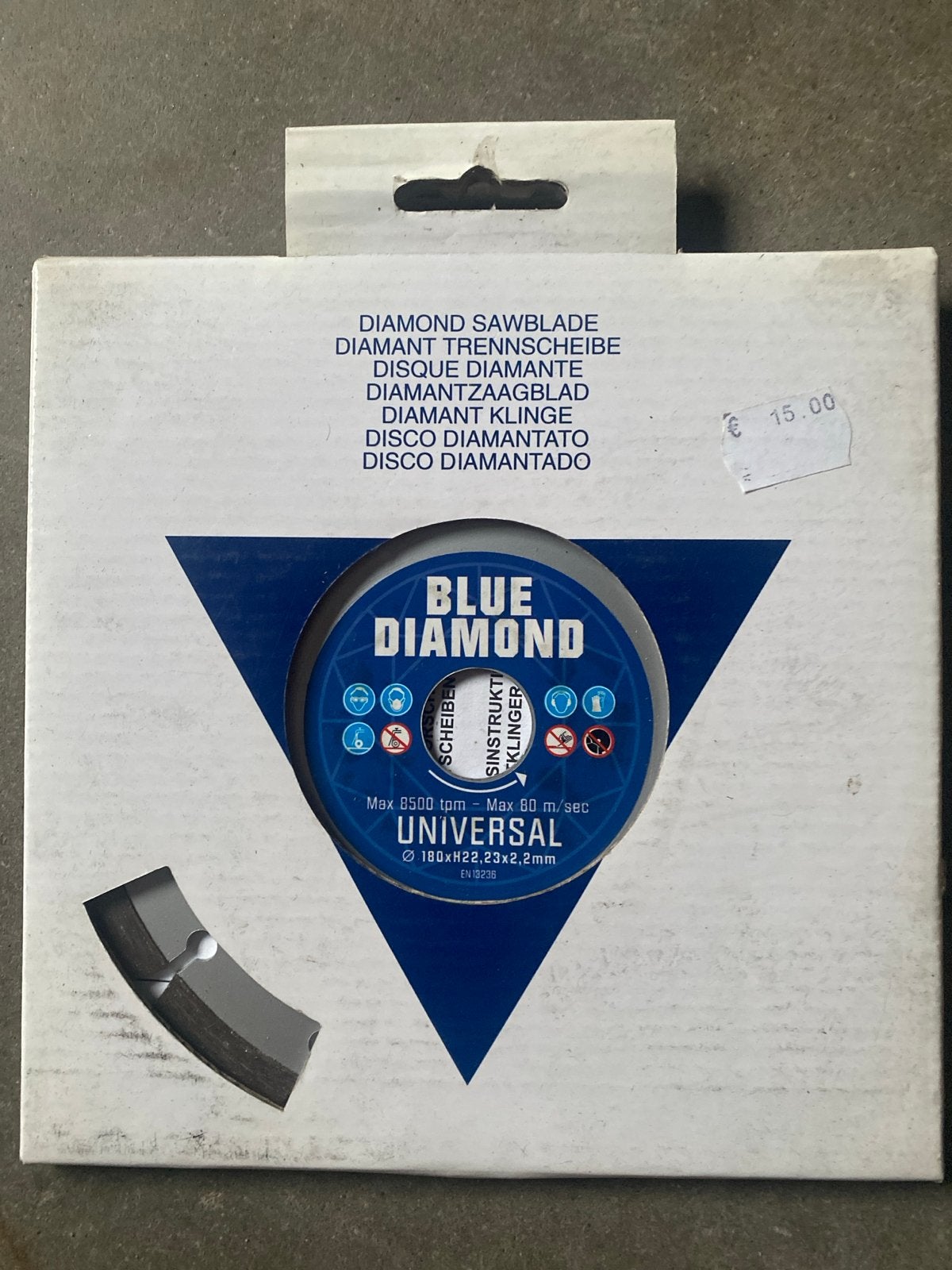 Nieuw Blue Diamond Diamant Zaagblad - Universeel 180mm, Onbekend, Nieuw, Ophalen of Verzenden, Onbekend