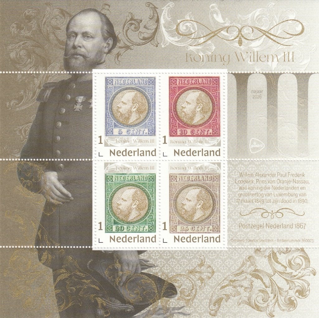 Nederland- 2026- Mapje Vel- Koning Willem III - Deel iII- P, Verzenden, Na 1940, Postfris