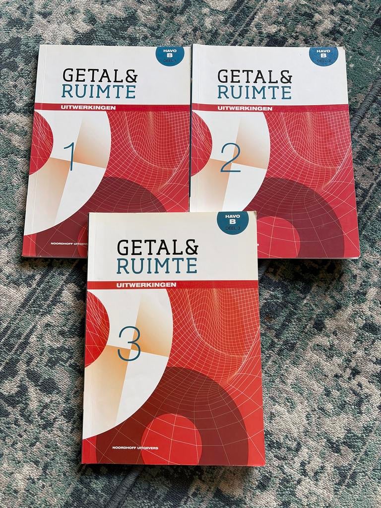Getal & Ruimte Uitwerkingen HAVO B Deel 1, 2, 3, Boeken, Ophalen of Verzenden, Gelezen, HAVO, Wiskunde B