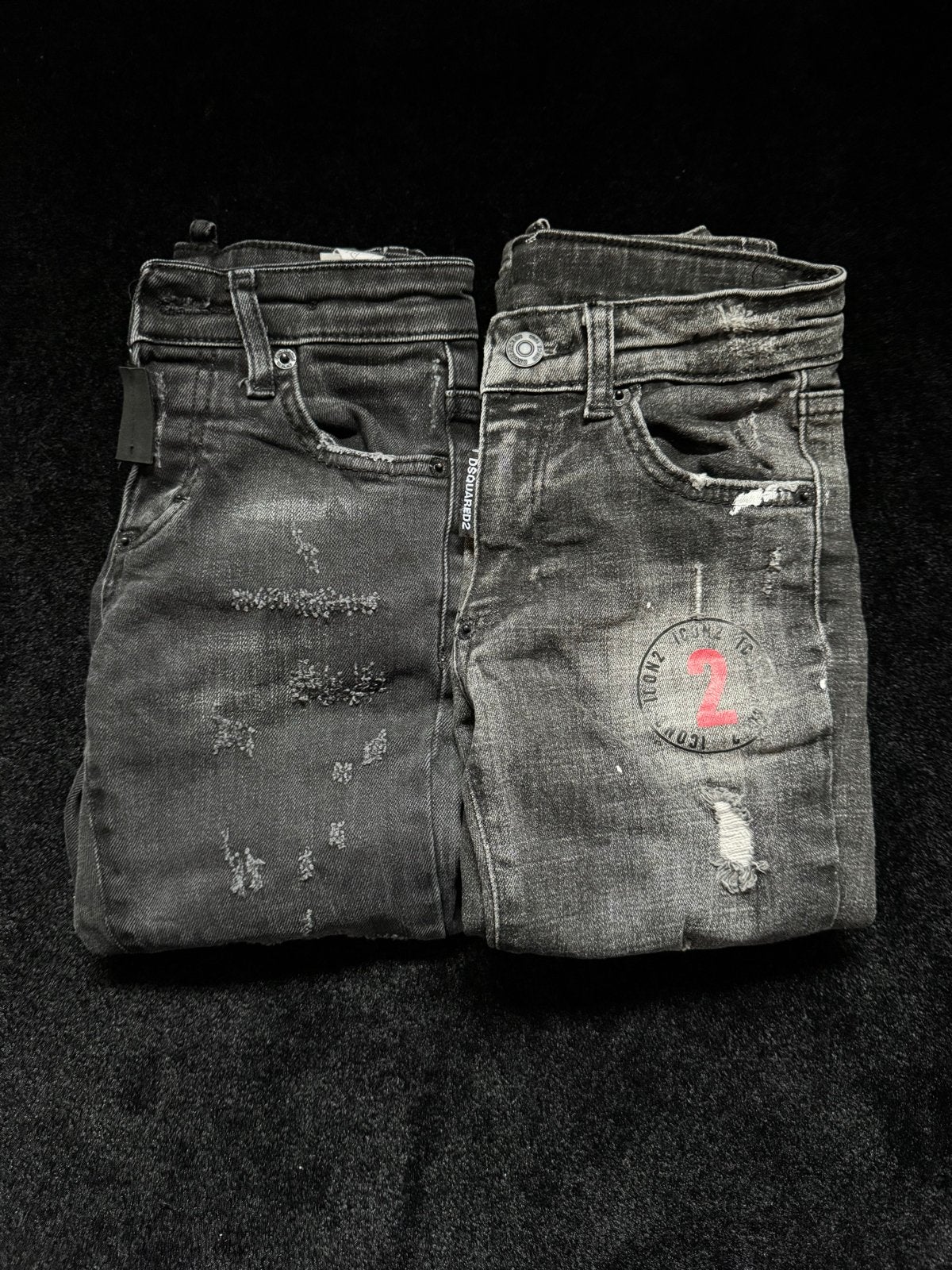 Dsquared2 Icon Jeans Zwart Maat 5-6 Jaar, Kinderen en Baby's, Ophalen of Verzenden, Zo goed als nieuw, Jongen, Broek
