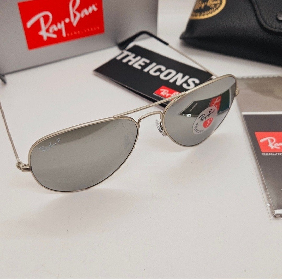 Ray-Ban Aviator Large Metal Zonnebril - Zilver mirror, Zonnebril, Nieuw, Ophalen of Verzenden, Ray-Ban