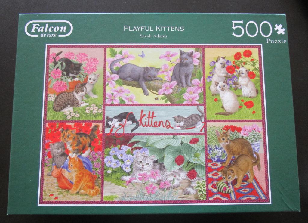 Falcon puzzel - Playful Kittens - 500 st., Ophalen of Verzenden, 500 t/m 1500 stukjes, Zo goed als nieuw, Legpuzzel
