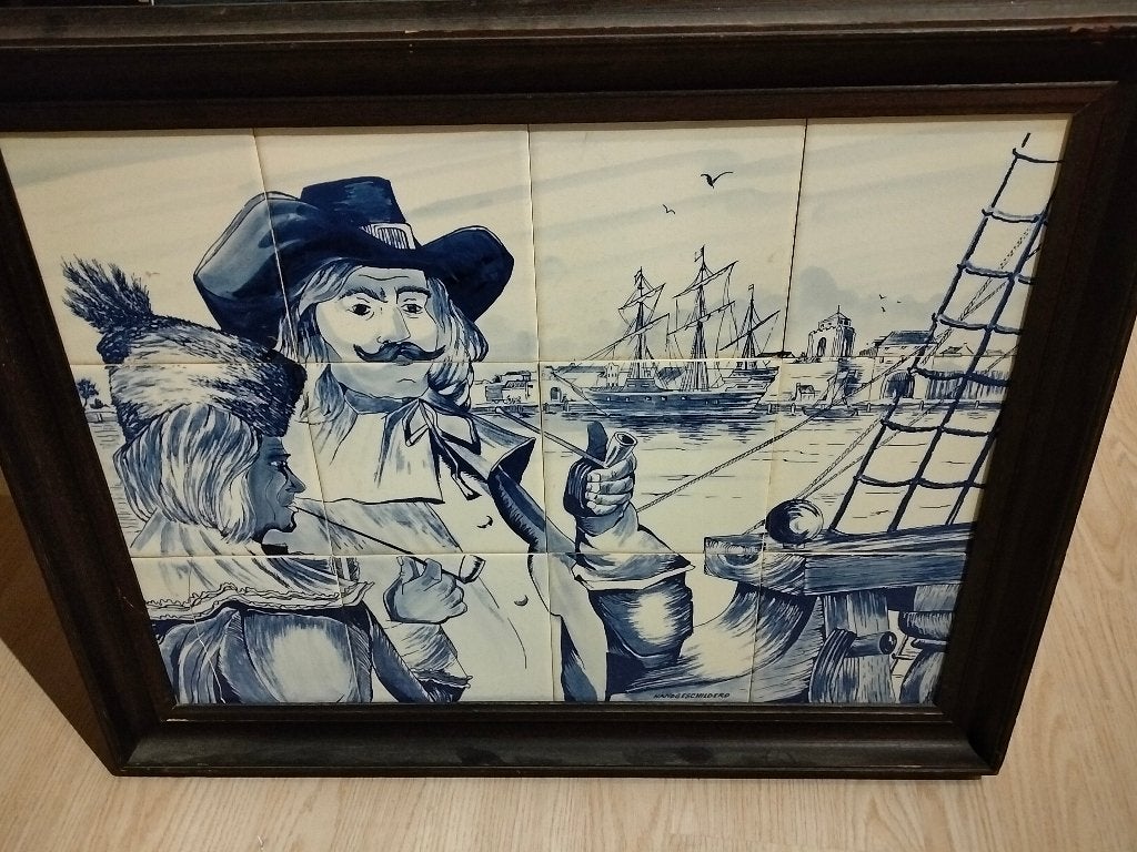 HANDGESCHILDERD TEGELTABLEAU, Ophalen of Verzenden