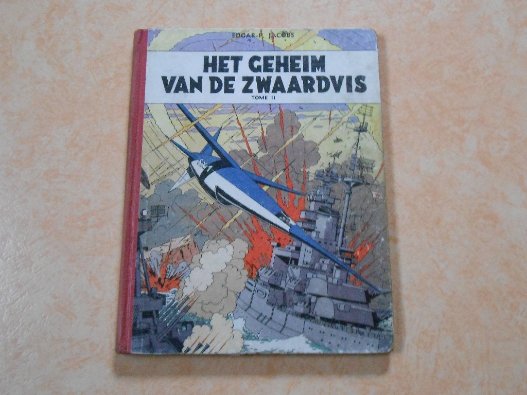 Blake en Mortimer 2 Het geheim van de Zwaardvis 2 1953 1 ste, Gelezen, Edgar P. Jacobs, Eén stripboek, Ophalen of Verzenden