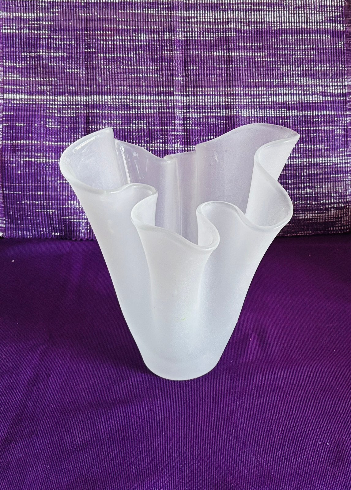 VAAS Zakdoekvaas Glas Melkglas Wit, Antiek en Kunst, Ophalen