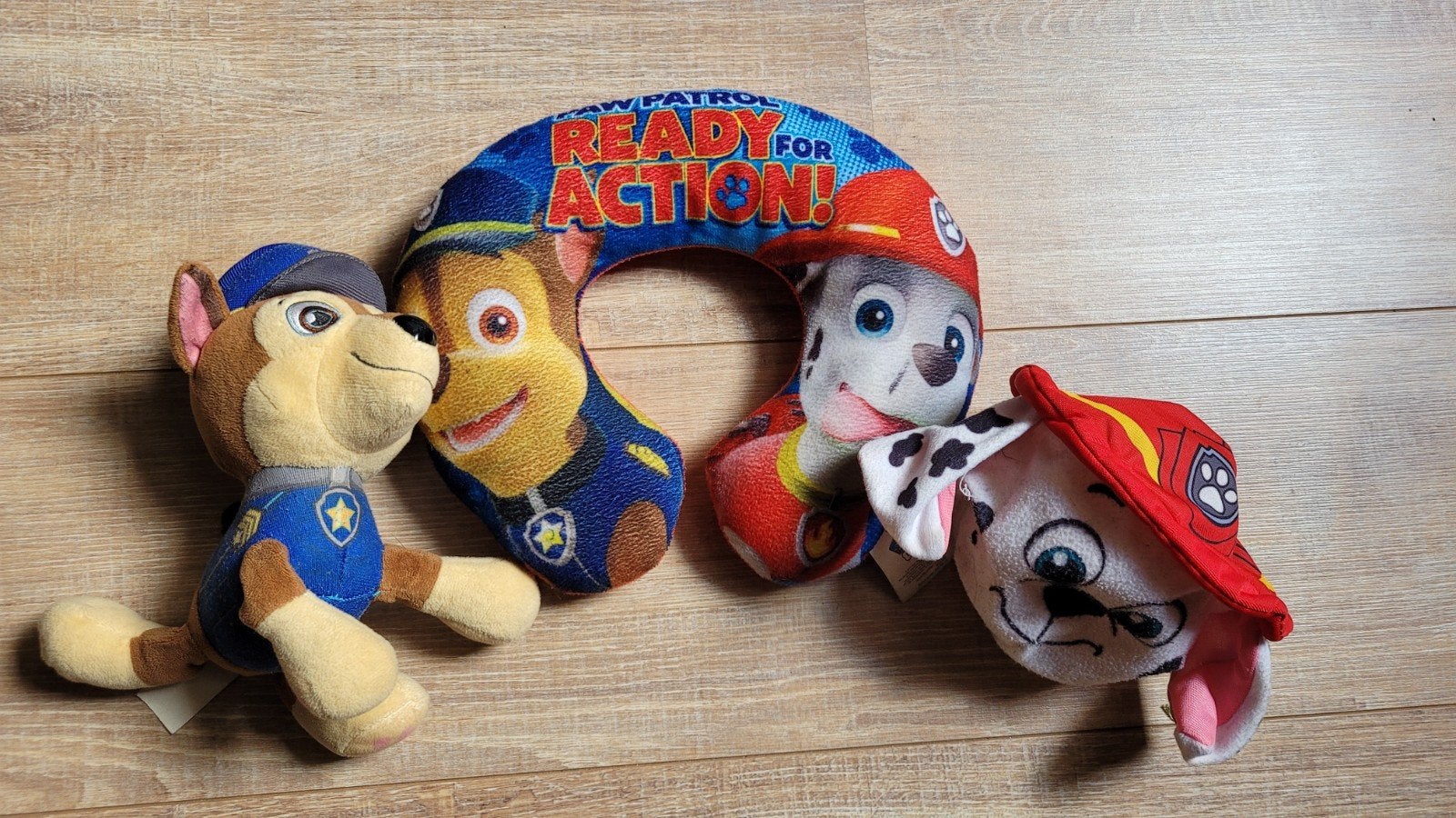 Paw Patrol knuffels en nekkussen - Chase en Marshall, Gebruikt, Middelgroot (20 tot 80 cm), Meerkleurig, Paw Patrol
