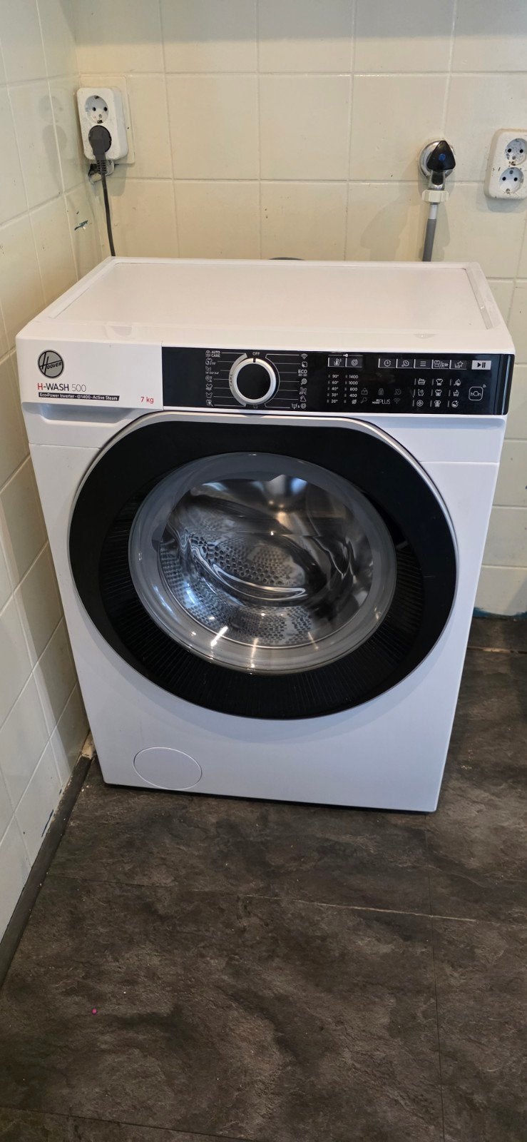 Hoover H-WASH 500 Wasmachine 7 kg, Witgoed en Apparatuur, Ophalen, 6 tot 8 kg, Minder dan 1200 toeren, Energieklasse A of zuiniger