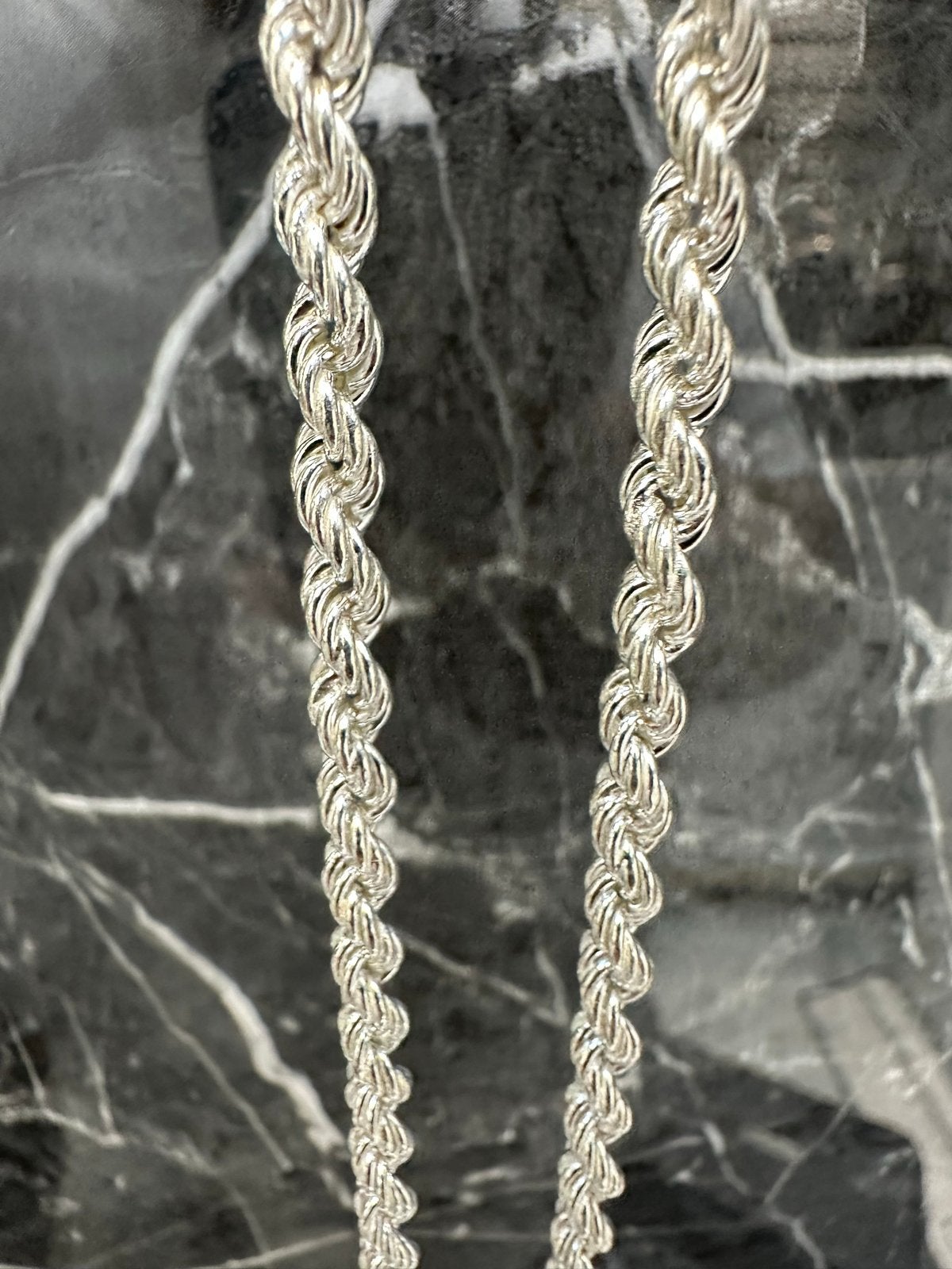 925 Zilveren Rope Chain - 4.6mm Breed, Ophalen of Verzenden, Nieuw, Goud, Zilver
