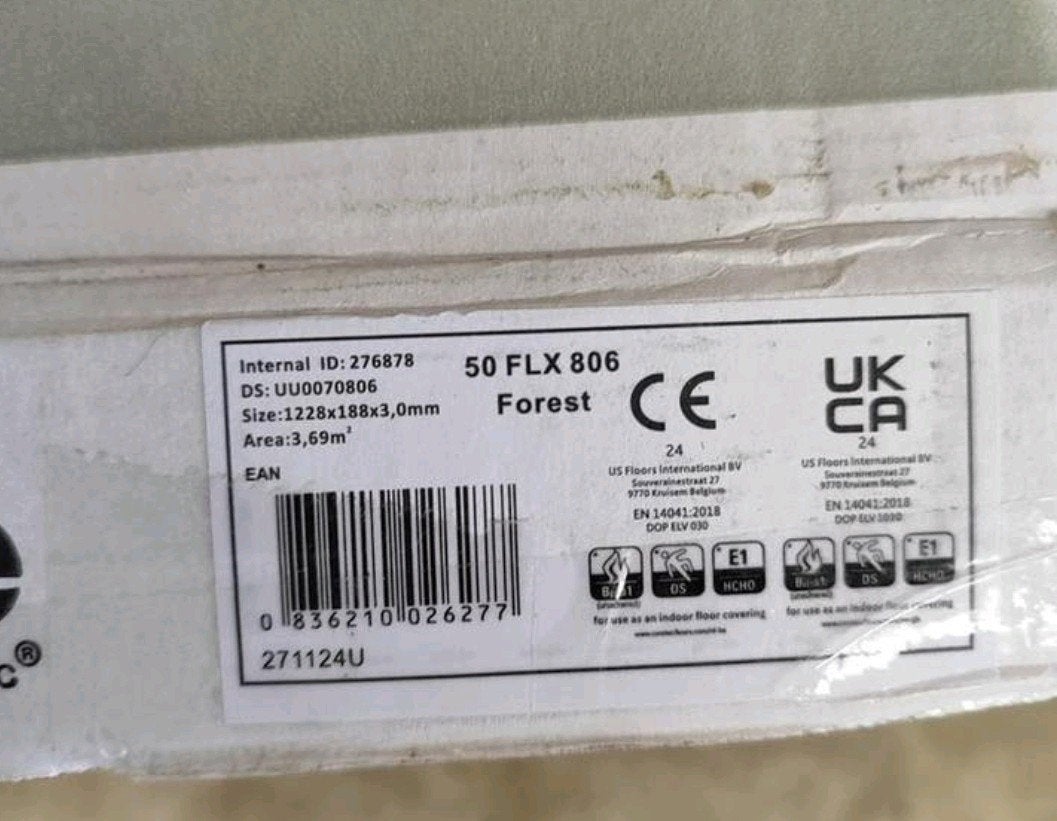 Flexile cortec forest pvc vloer 7.38m2, Ophalen, Nieuw, 75 m² of meer, Overige typen