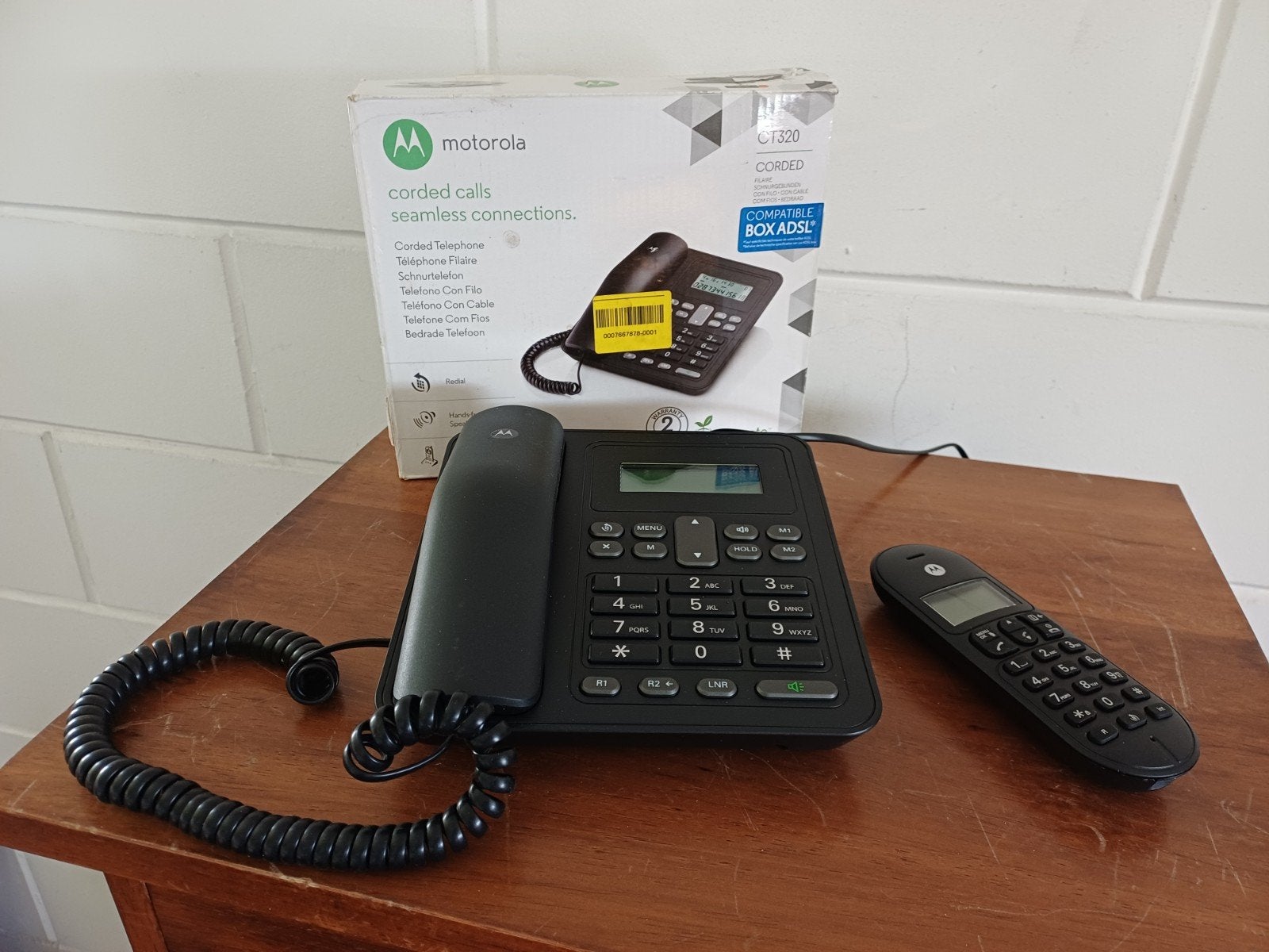 Motorola CT320 Vaste Telefoon - Bedraad met Handset, Telecommunicatie, Ophalen of Verzenden, Zo goed als nieuw, 1 handset