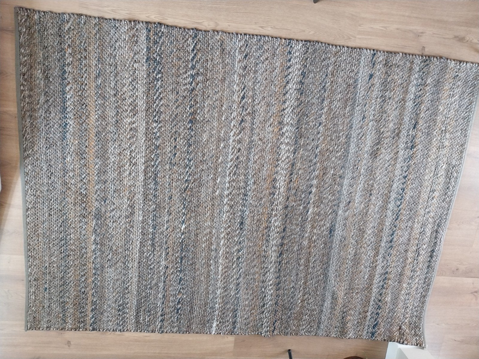Handgeweven Vloerkleed Humphrey - Bruin/Blauw/Grijs/Geel, Ophalen, 150 tot 200 cm, Modern, Scandinavisch, Bohemian, 200 cm of meer