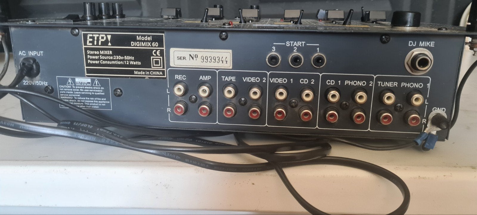 ETP DIGIMIX 60 Stereo Mixer DJ Mike, Ophalen of Verzenden, Gebruikt, Minder dan 5 kanalen, Microfooningang
