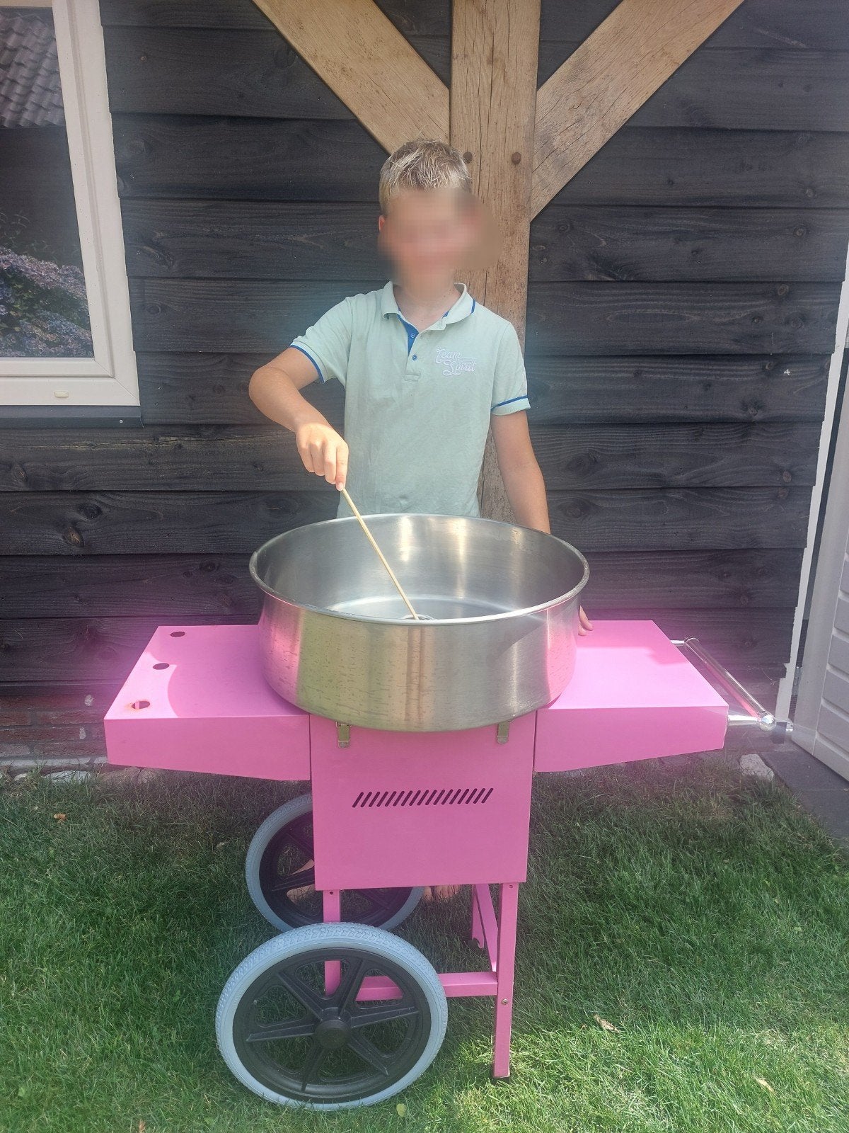 suikerspinmachine te huur, Ophalen