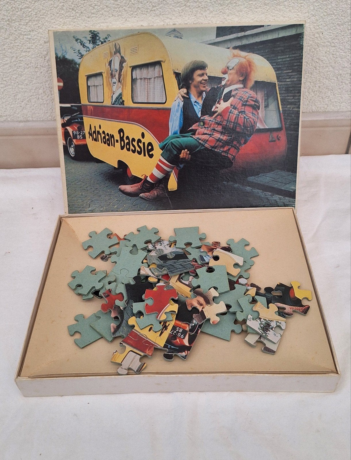 Bassie en Adriaan legpuzzel - Vintage, Hobby en Vrije tijd, Ophalen of Verzenden, Minder dan 500 stukjes, Gebruikt, Legpuzzel