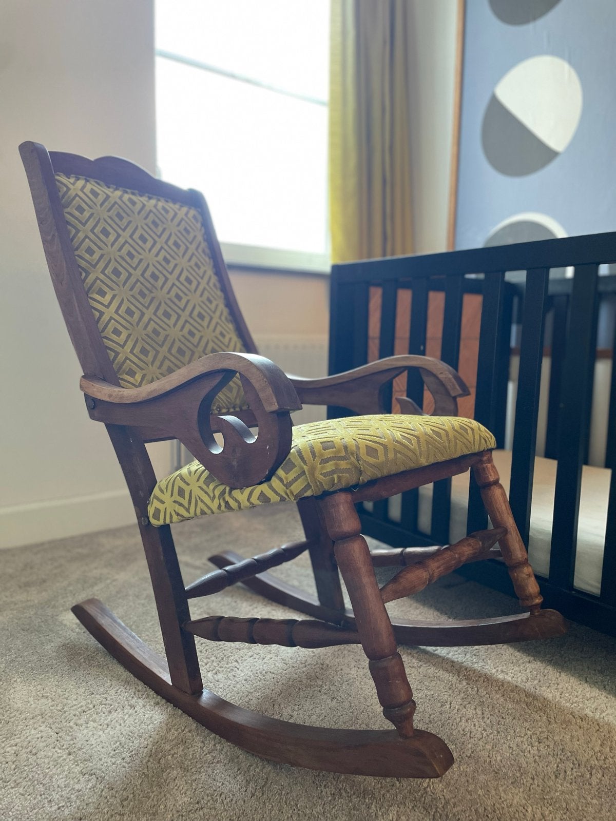 Vintage schommelstoel kinderschommelstoel rocking chair, Ophalen, Gebruikt, Stoel(en)