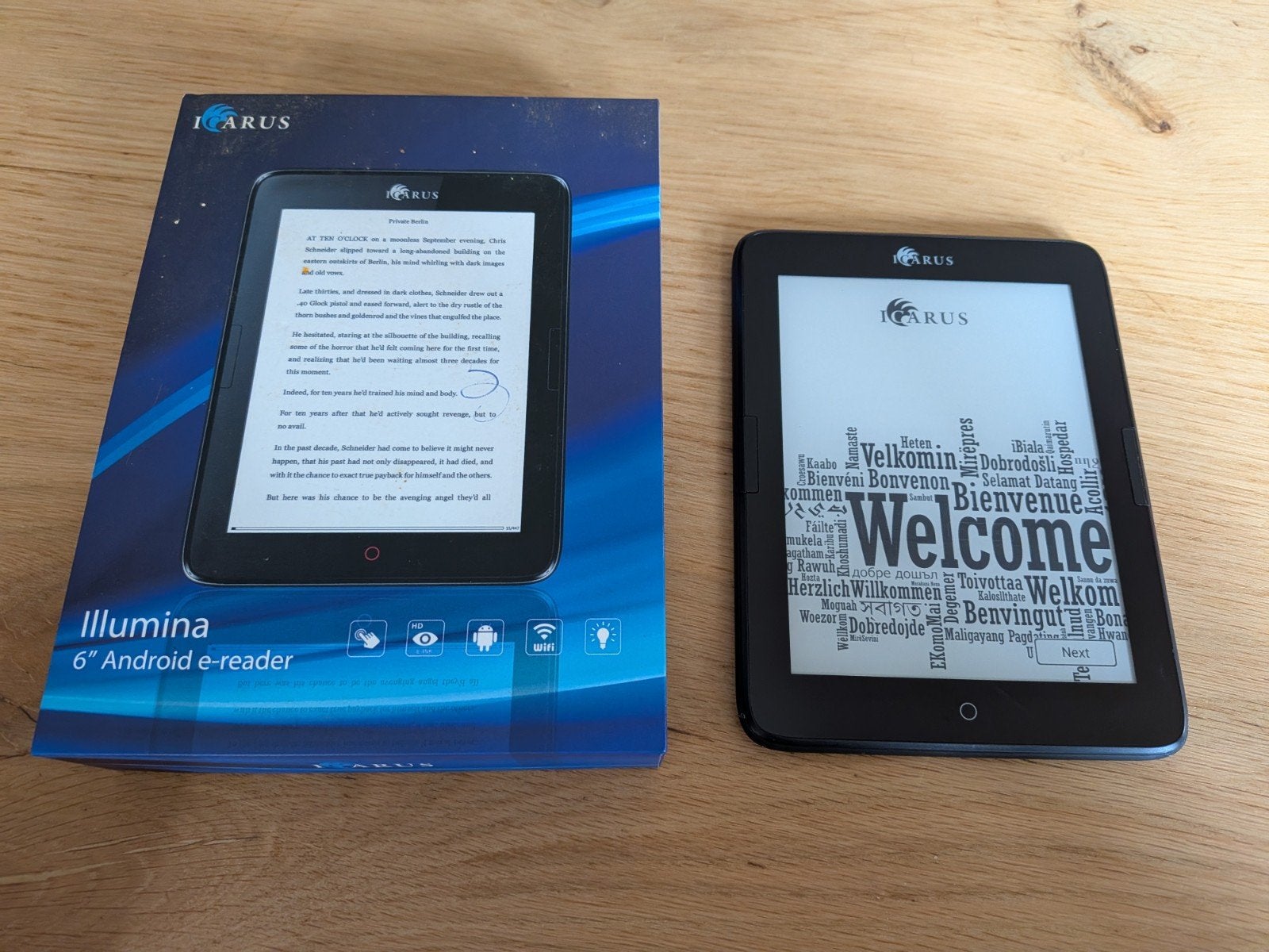 Icarus Illumina 6" Android E-reader - Zwart, Icarus, Gebruikt, 8 GB, 6 inch of minder