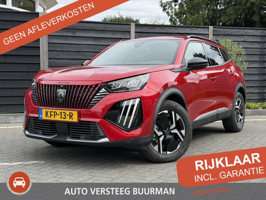 Peugeot 2008 Allure 1.2 Hybrid 136PK e-DCS6 Automaat Navigat, Gebruikt, Euro 6, 1199 cc, Leder en Stof