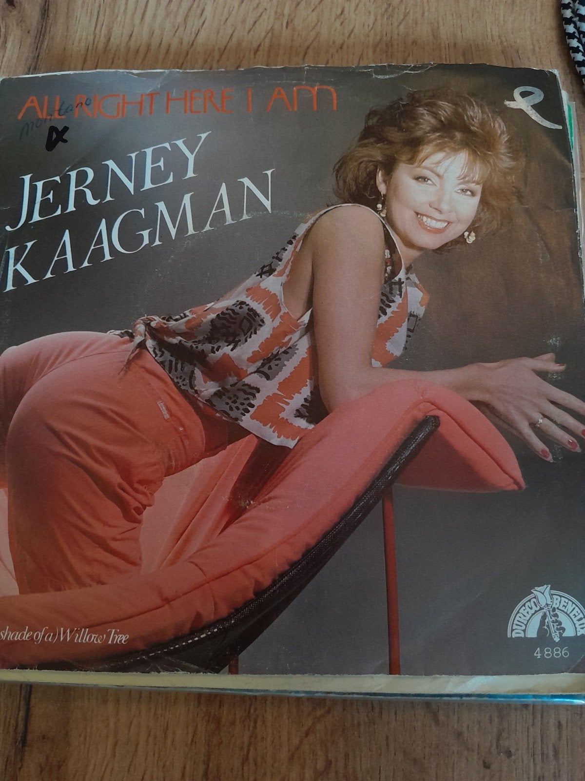 jerney kaagman 7 inch all right here i am, Ophalen of Verzenden, Zo goed als nieuw, Pop