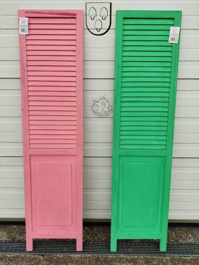 SALE - Losse Louvre panelen - Caribische kleuren, Ophalen, Gebruikt, Hout, 20 tot 50 mm