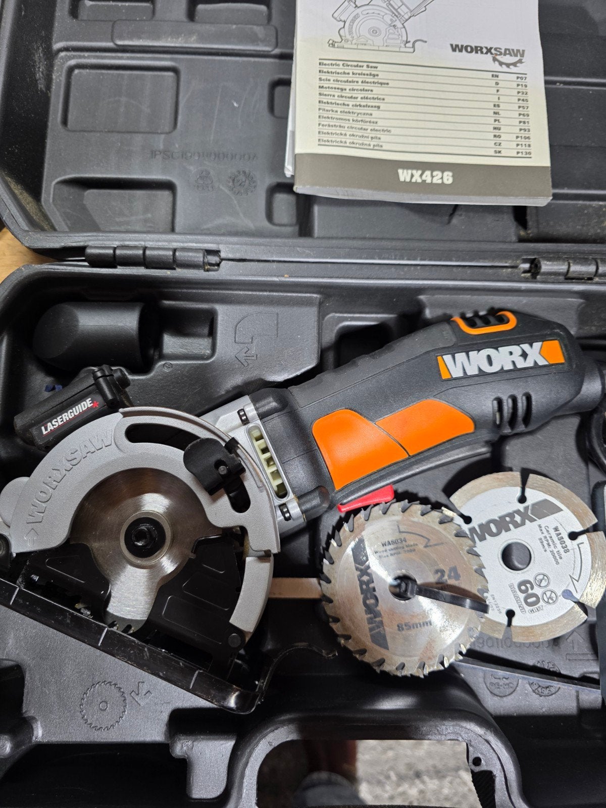 Worx WX426 Compact Cirkelzaag - Krachtig en Handzaam, Doe-het-zelf en Verbouw, Gereedschap | Zaagmachines, Minder dan 30 mm, Cirkelzaag