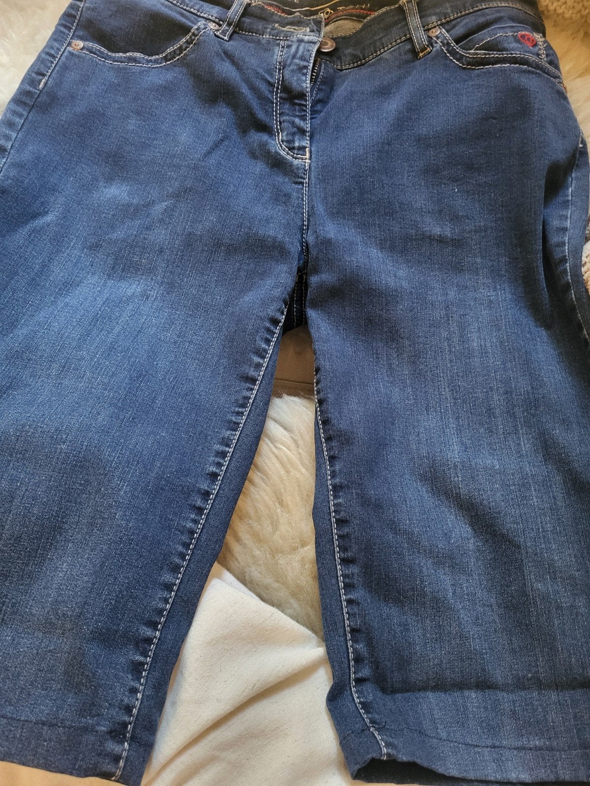 Korte spijkerbroek Toni Perfect Shape Maat 38, Maat 38/40 (M), Kort, Blauw, Ophalen of Verzenden