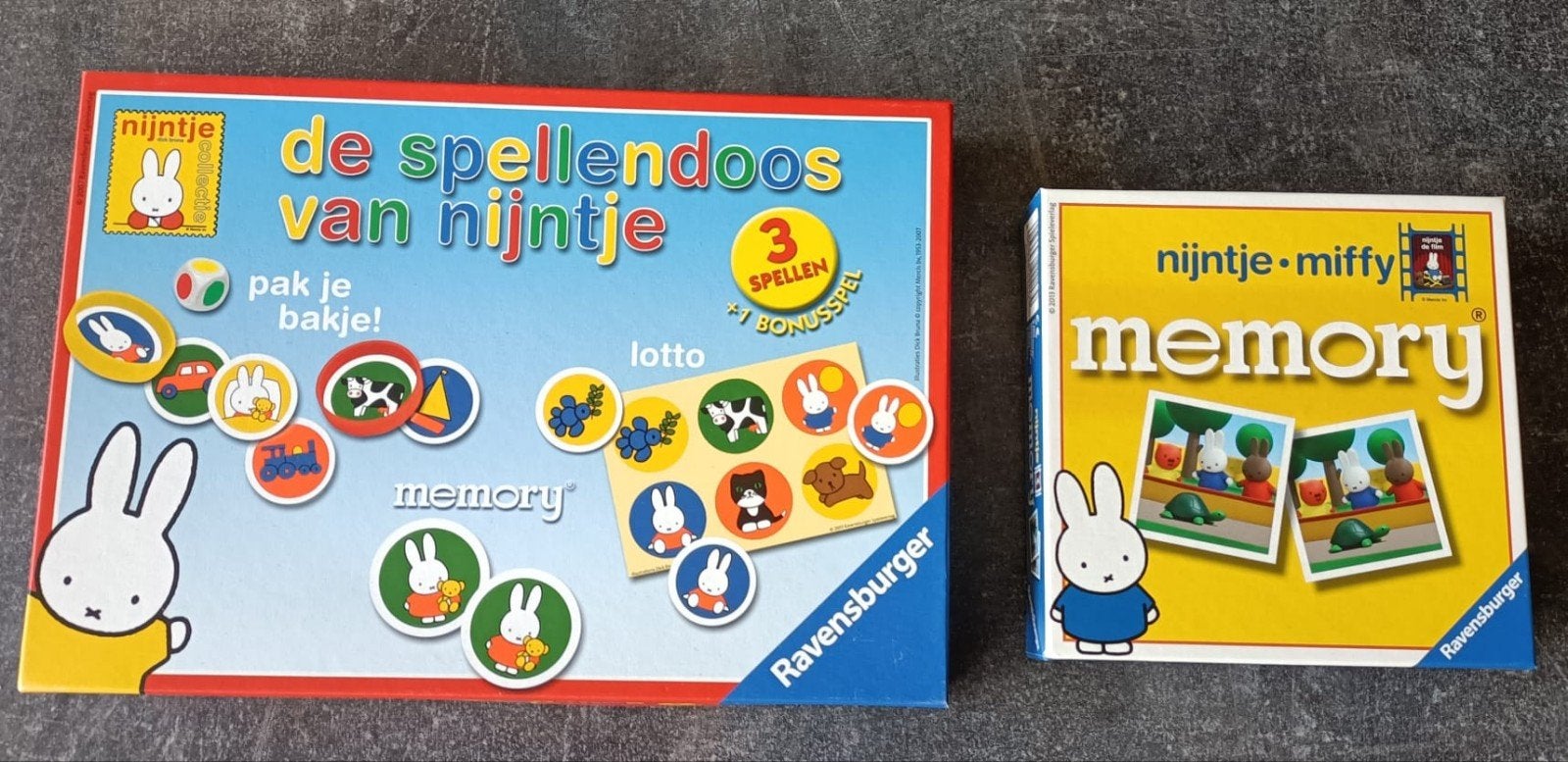 Nijntje / Miffy spellendoos en memory, Ophalen of Verzenden, Zo goed als nieuw, Taal en Lezen