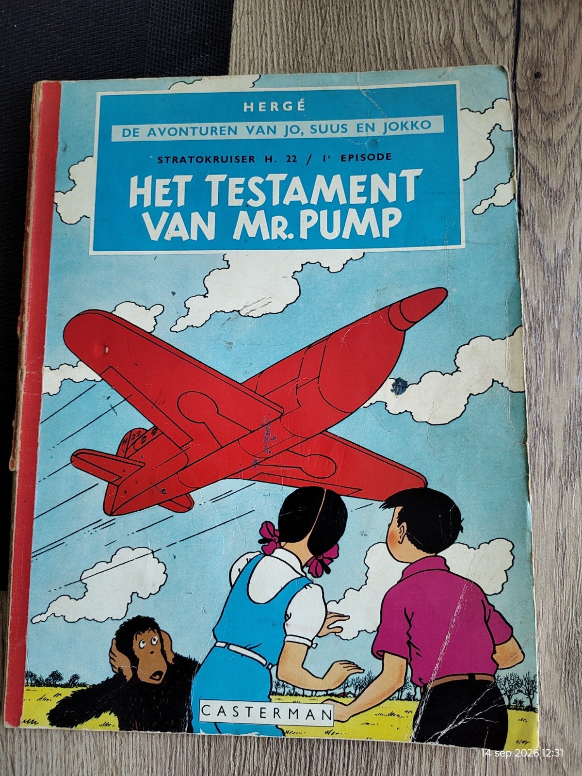 Het Testament van Mr. Pump 1951 - Jo, Suus en Jokko, Boeken, Eén stripboek, Ophalen of Verzenden, Gelezen, Hergé